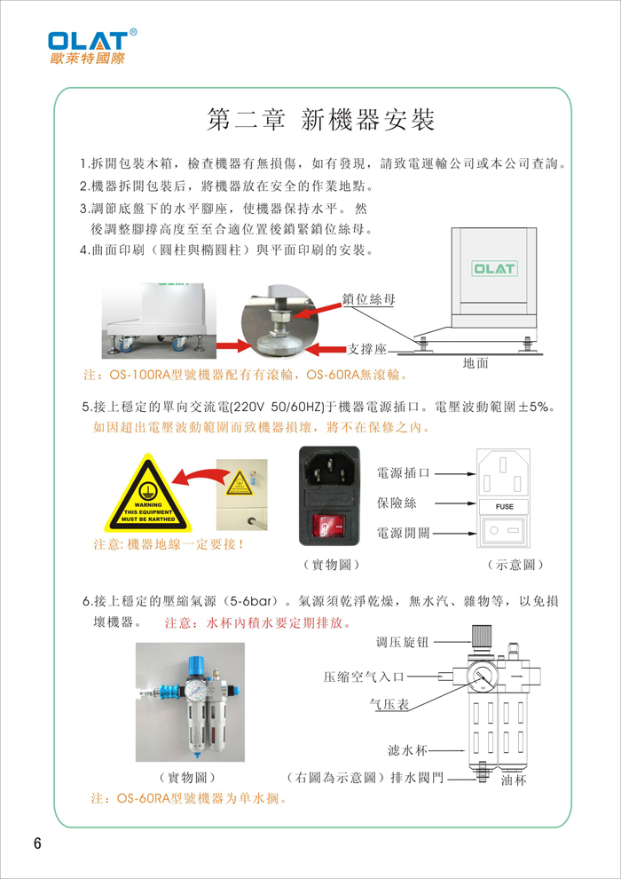 OLAT歐萊特曲面網印機系列操作手冊